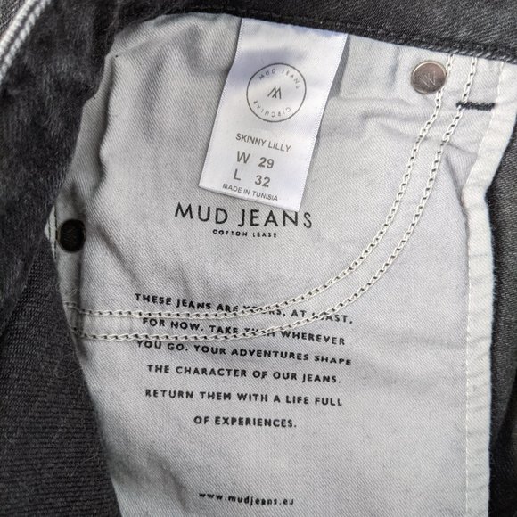 NWT MUD Jeans Sustainable Ethical Denim Skinny Lilly in Stone Black Wash - Picture 11 of 12
